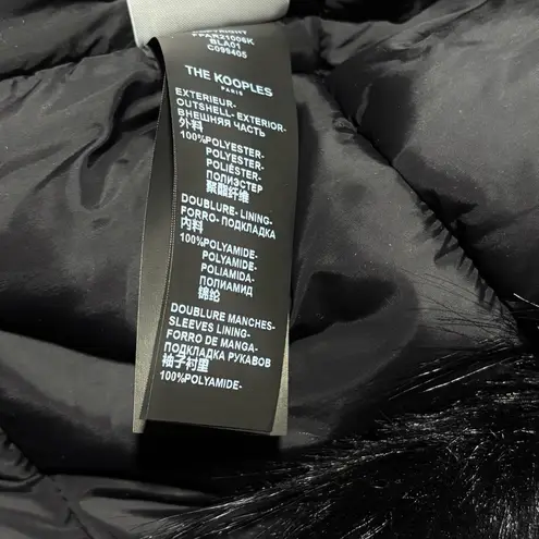 The Kooples NWT Memory Sweet Black Hooded Faux Fur Parka Women’s Size Small