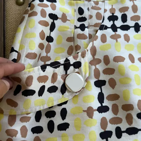 Tibi geometric silk/linen pencil Mini skirt Size 4