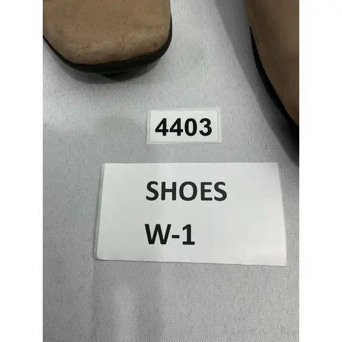 Naturalizer Womans Franklyn Flat Shoes 8.5 Tan Suede Slip On