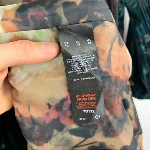 JOE BROWNS Remarkable Crushed Velvet Coat Teal Floral 16 Green