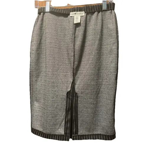 Eye Candy Pinstripe Pencil Skirt Career Wear Business Casual Black Size Medium