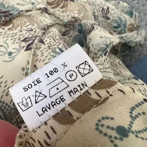 Sandro NWT Robe Imprime Brode Beaded Silk Midi Dress size 2