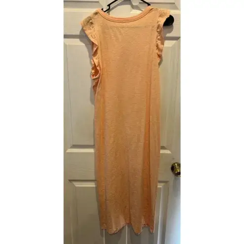 Universal Threads Universal Thread Dress Coral Orange Ruffle‎ Tank Midi Sleeveless NWT Large