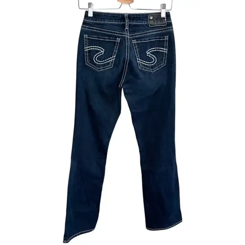 Silver Jeans Co. Dark Wash Suki High Slim Bootcut Denim Jeans W 27