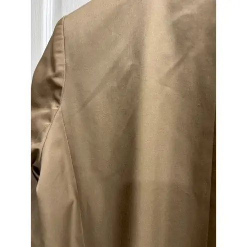 Made in Poland Beige Business Trench Coat, Full Pleat Front, Small Black