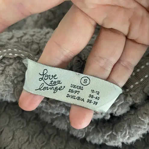 Love to Lounge Women’s Cozy Zip Up Hoodie Size S Textured Oversized Loungewear