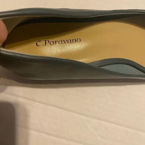 C.PARAVANO Women’s Low Block Heel Blue Pumps Size EU 41 US 10/10.5 SEE DESCRIPTIO