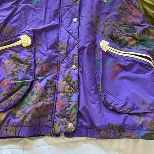 Vintage Luhta Finland Ski Jacket 90s Snowboarding Hooded Purple Womens Size 12