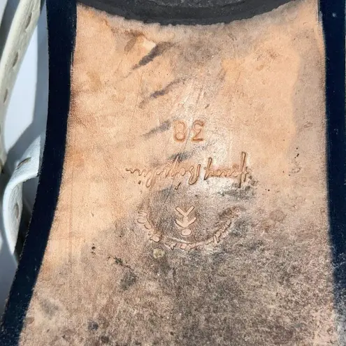 Henry Beguilin Womens Classic Slip On Flat Strappy Sandal Black White Size 38