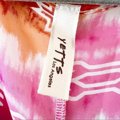 Yetts Colorful Lightweight Coverup Beach Top Pool Lounge Summer Size Small Orange