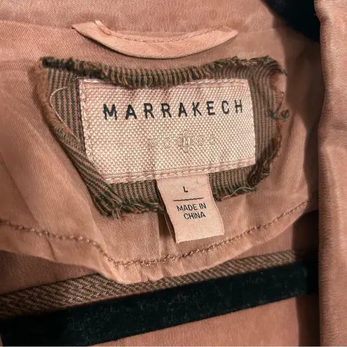 Marrakech Amber Moto Jacket Womens Red Soft Asymmetrical Full Zip Cupro Blend L Brown Size L