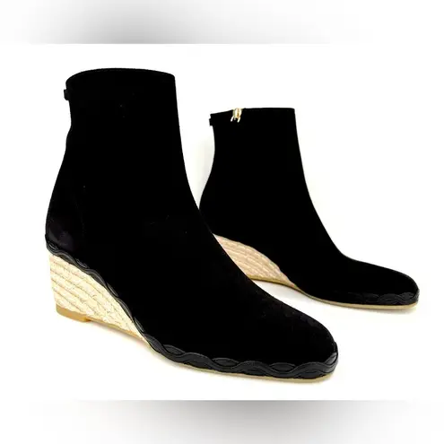 Salvatore Ferragamo CANARIA CROSTA ESPADRILLE WEDGE SUEDE BOOTIES SIZE 10.5