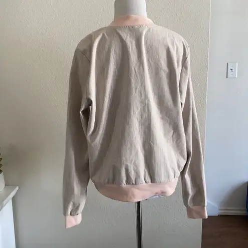 Agnes & Dora Knit Jegging Bomber Jacket | Blush Pink | Large