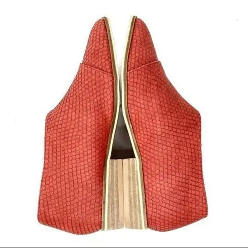 Catherine Malandrino Rust Snake Print Flats 6.5