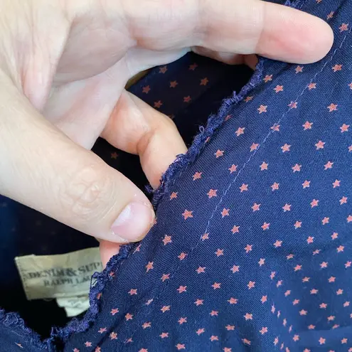 Denim & Supply Ralph Lauren Navy and Red Star Pattern Dress Blue