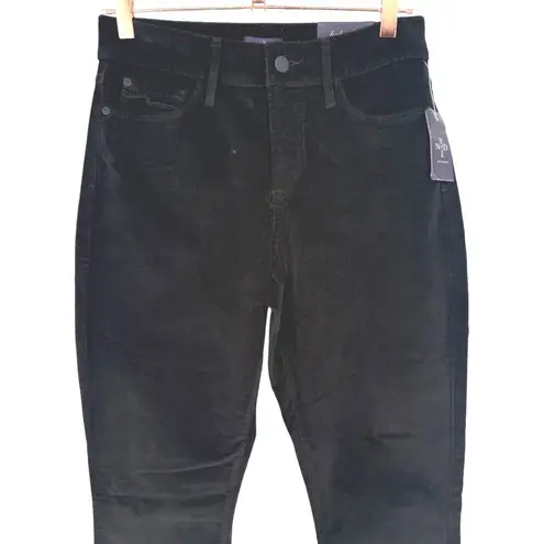 NYDJ NWT Corduroy Legging Jean Pants Lift Tuck Black Size 2 Casual Minimalist
