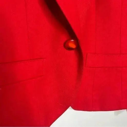 Pendleton Red Vintage Wool Blazer Skirt Suit Set Size 6