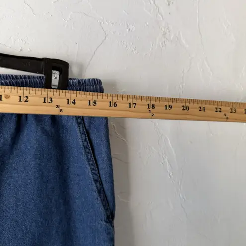 Jane Ashley Pants Vintage 90 small Embroidered Floral Capri Denim Cottage