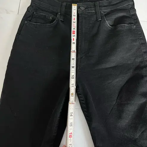 Mother the high waisted rider ankle straight jean in not guilty black size 26