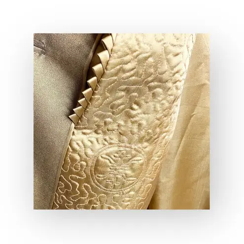 Vintage: Gentry ๐ก Handmade 3 Button Duponi Silk Coat ๐ก Metallic Goldenrod ๐ก Size M