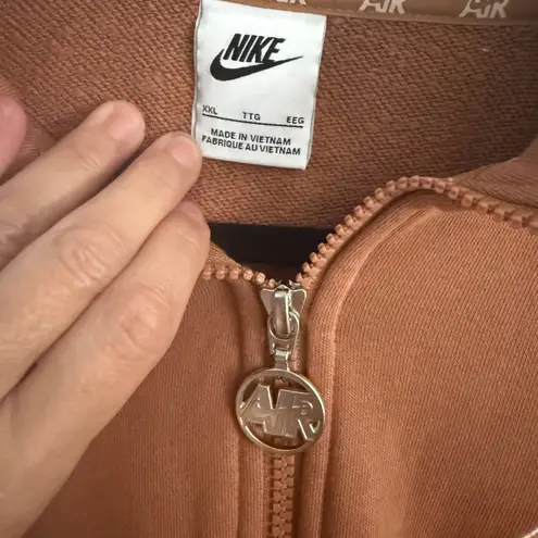 Nike  Women's Brown Quarter-Zip Sweater 2XL