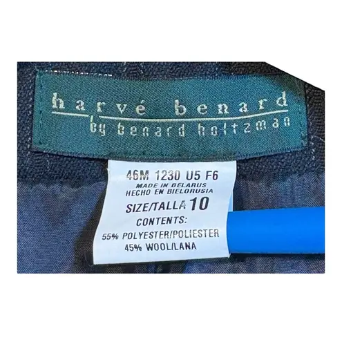 Harvé Benard Vintage Harve Benard Pinstripe Dress Coat Wool Blend Career Black Women Size 10