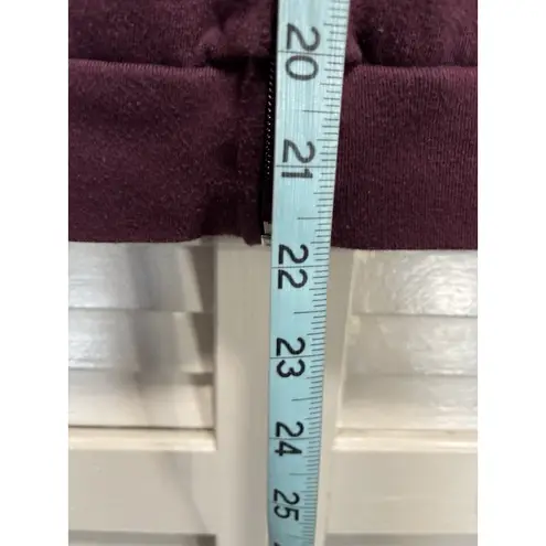 VS PINK Zip Up Sweatshirt Size Small Long Sleeve Logo Lightweight Burgundy/Wh Red