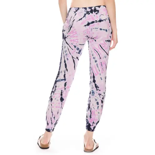 Monrow Bamboo Burst tie dye sweatpants Purple