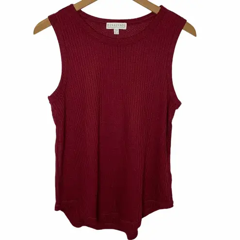 P.J. Salvage  merlot sleeveless thermal waffle tank