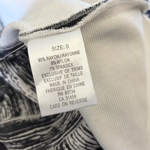 Herve Leger Black & White Print Strapless Bandage Dress