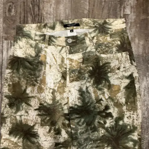 Karen Kane NWOT Green and Brown Patterned Pants Size 10