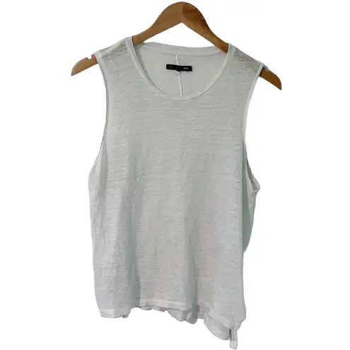 Rag and Bone  Jeans White Linen Michal Muscle Tank