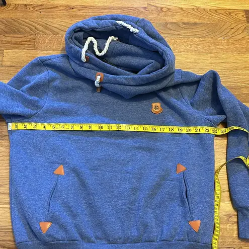 Zanzea Pullover Blue Rope Hood Long Sleeve Hoodie Sweatshirt Size XXL Casual