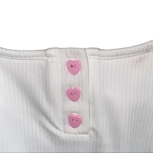 Stoney Clover Lane X Target White Ribbed One Piece Swimsuit