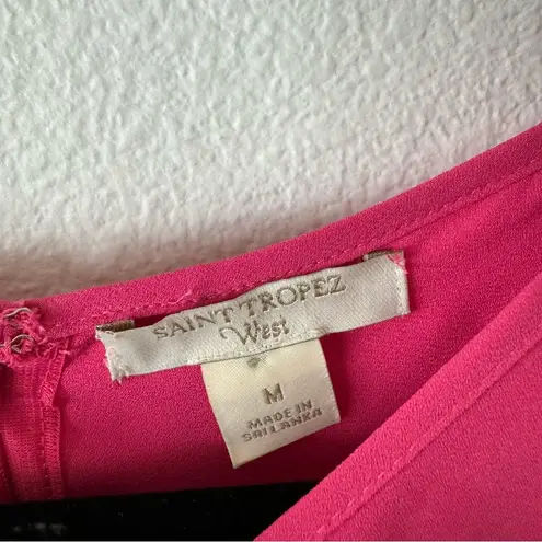 Saint Tropez West Pink Mock Neck Tank Top