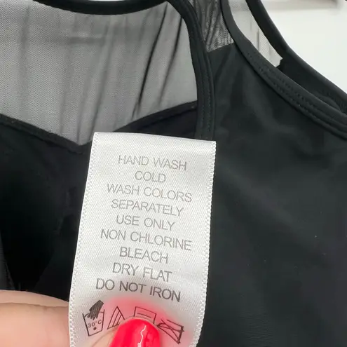 Swimsuits for all solid black one piece swimsuit bathing suit mesh upper size 10