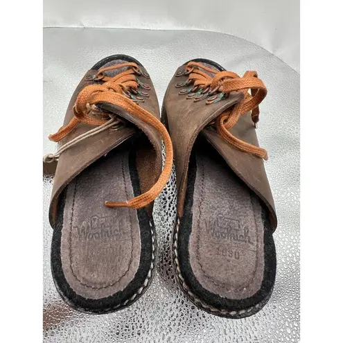 Woolrich  Rockies Leather Mules Brown Shoes Lace-up Size 6.5 NWT