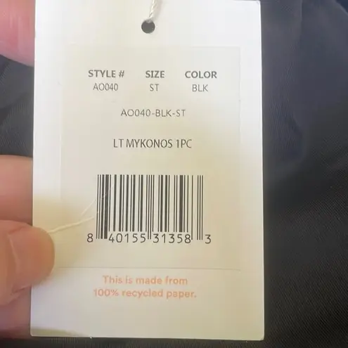 ANDIE Swim The Mykonos One Piece LT Swimsuit Black size S Tall NWT long torso