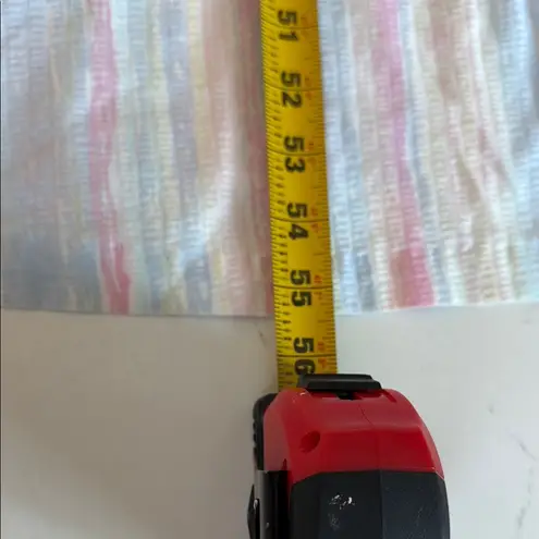 Pink and Blue Striped Pajama Set with V