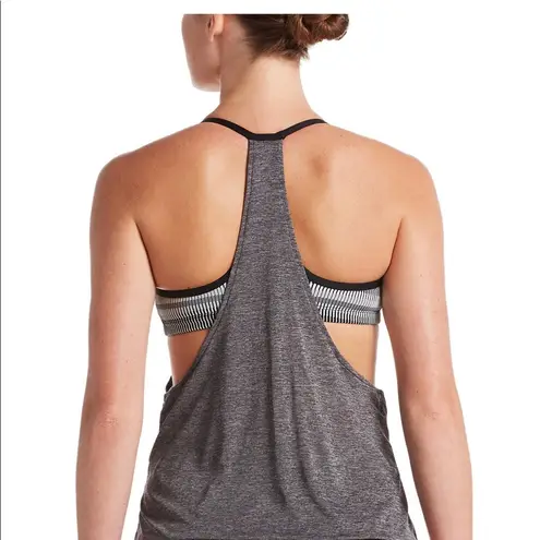 Nike New Women’s  Textured Striped Layered Tankini Swim Athletic Top