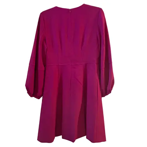 Eliza J Magenta Pink Long Sleeve A-Line Dress Size 8 with Pockets