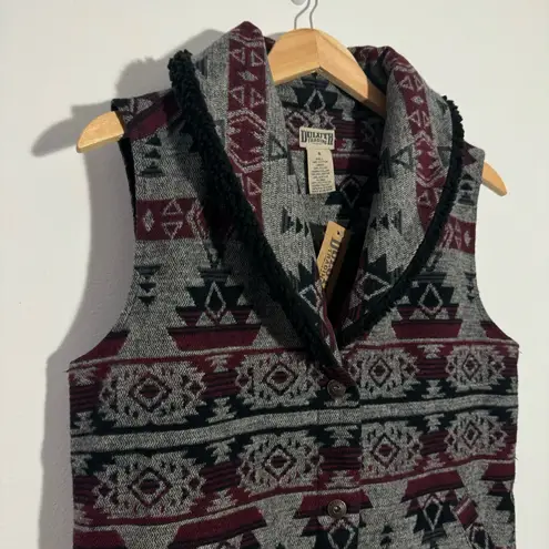 NWT Duluth Trading Women's Sherpa Festivest Boho Vest Size Small Gray