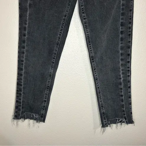 Urban Outfitters  BDG black deconstructed hem high rise girlfriend jeans size 26