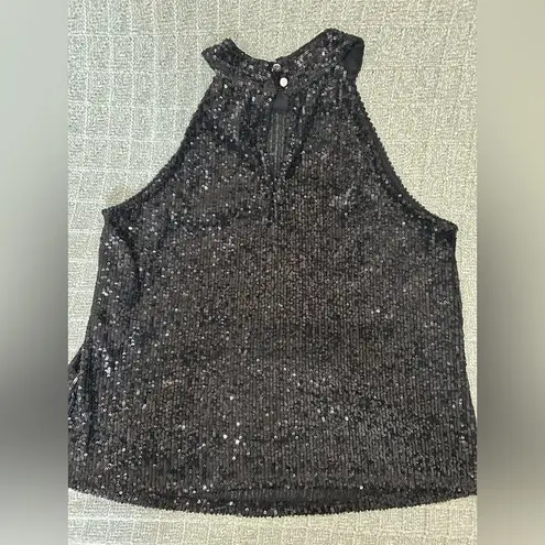 love on a hanger Black Sequin Sleeveless Blouse
