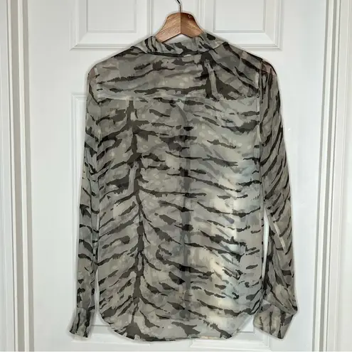 Equipment Femme Silk Tiger Print Button Down | Size: XS