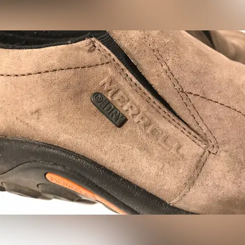 Merrell gunsmoke suede slip on mosc outdoor walking comfort shoe women size 10