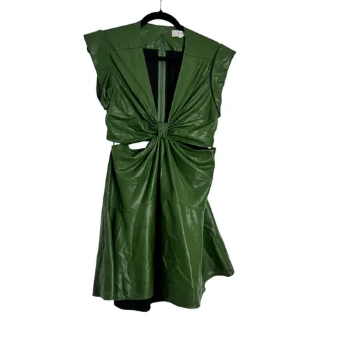 ALC Frank A.L.C Lexi Green Vegan Leather Dress