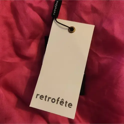 Retrofete Gabrielle Robe Dress in Pink Sequins Size Medium NWT Long Sleeve