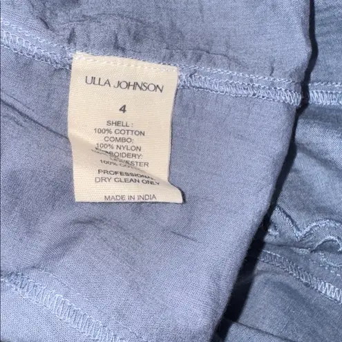 Ulla Johnson NWOT Anela Sleeveless Chambray Blue Midi Dress sz 4