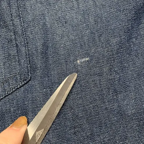 Vintage 90s Southwestern Appliqué Denim Button Up Shirt Gaucho Pants Set Medium Blue